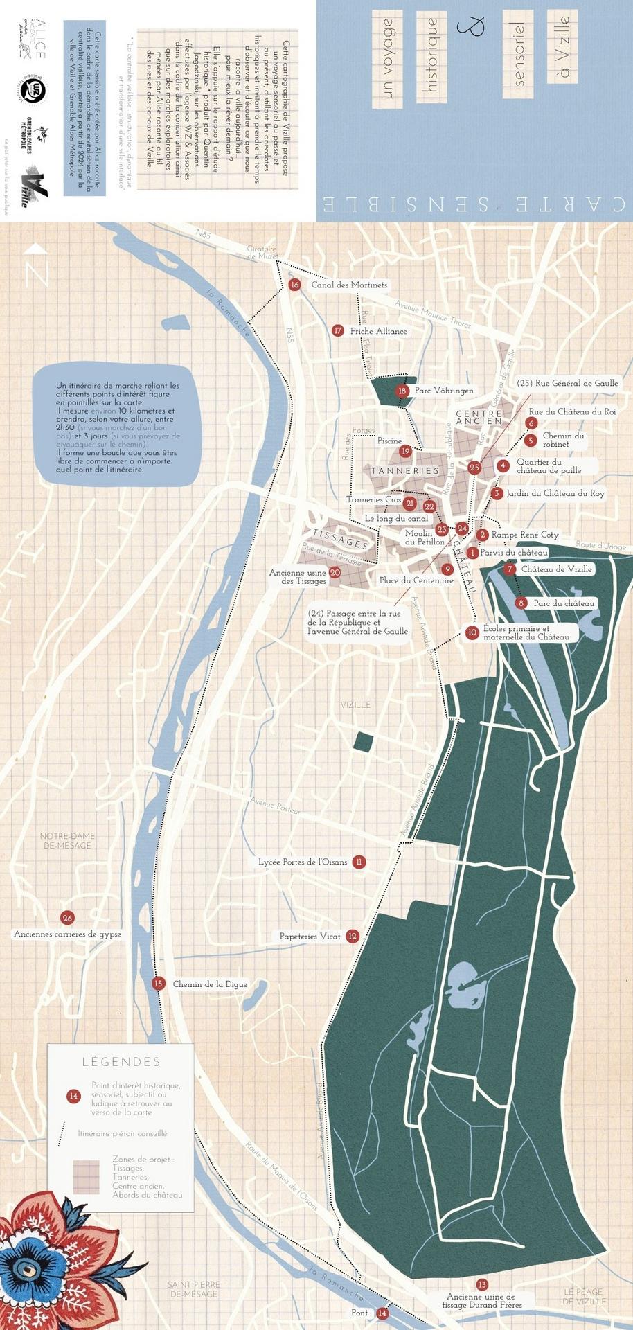 Voyage sensoriel dans Vizille à travers une carte sensible